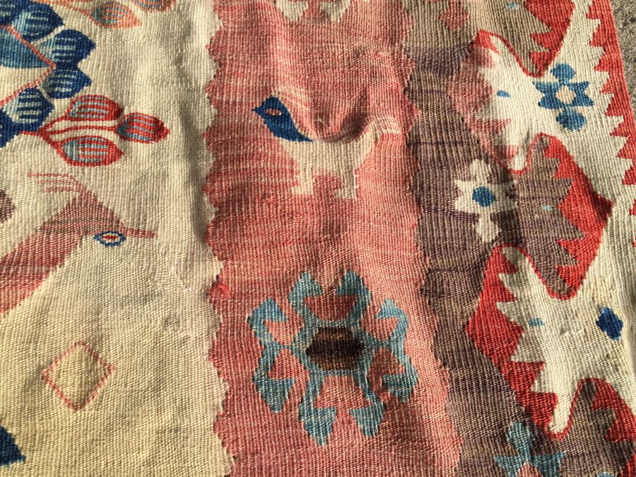 Hand Woven Wool Tribal Area Rug In Neutral Colors [Photo 11]