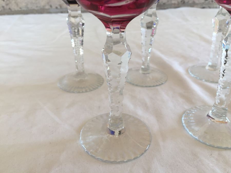 Multi Color Cut Crystal Fancy Bohemian Stemware Glasses [Photo 3]