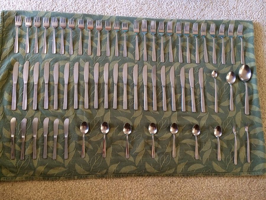 64-Piece Gense Sweden 18-8 Stainless Steel Flatware Set [Photo 1]