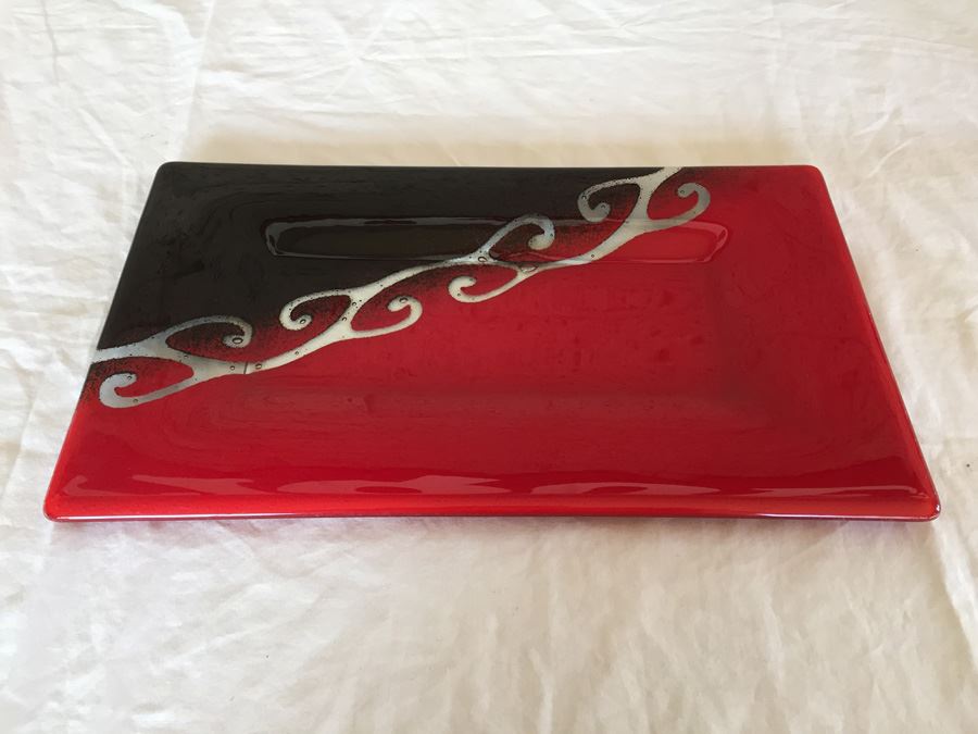 Revitaglass Art Glass Tray Made In New Zealand [Photo 1]