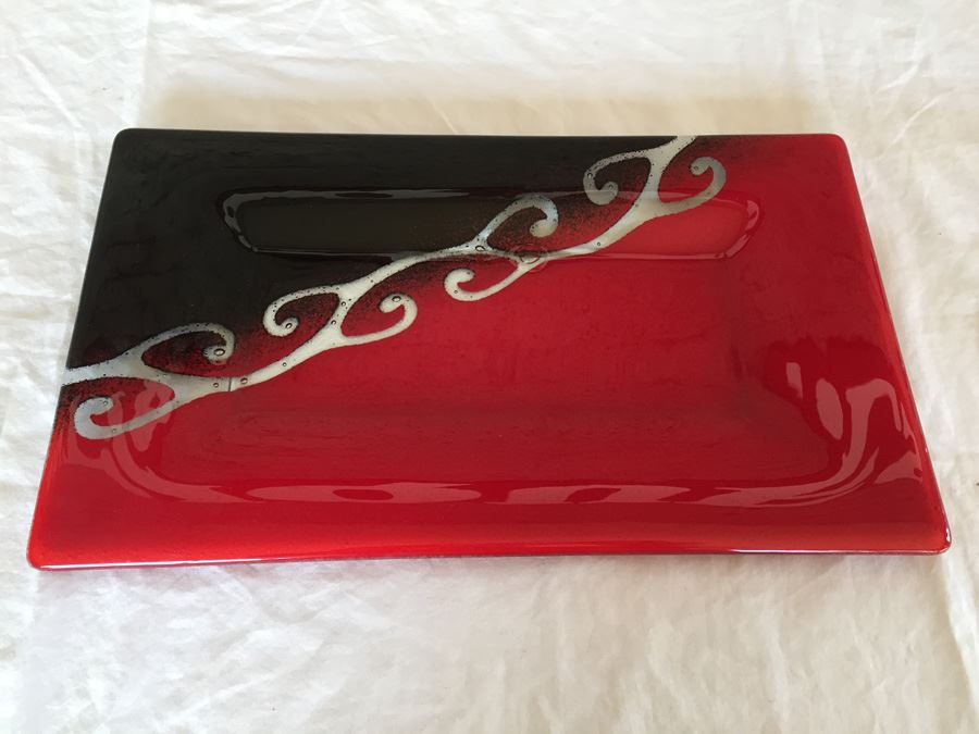 Revitaglass Art Glass Tray Made In New Zealand [Photo 5]