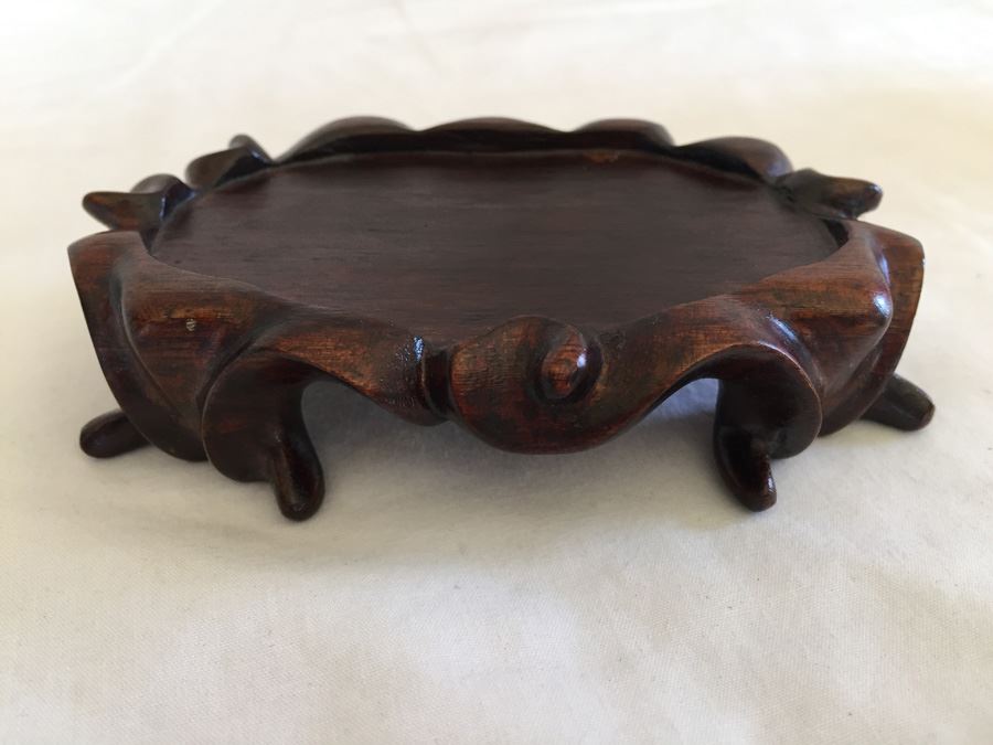 Stunning Nicely Carved JADE Chinese Elder Statue With Custom Carved Wooden Stand [Photo 32]