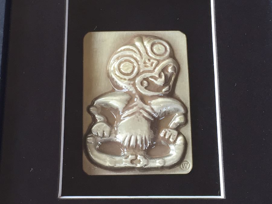 Framed Sterling Silver TIKI (Hei Tiki) By Watea Arts & Design Auckland New Zealand [Photo 4]