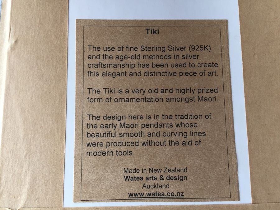 Framed Sterling Silver TIKI (Hei Tiki) By Watea Arts & Design Auckland New Zealand [Photo 9]