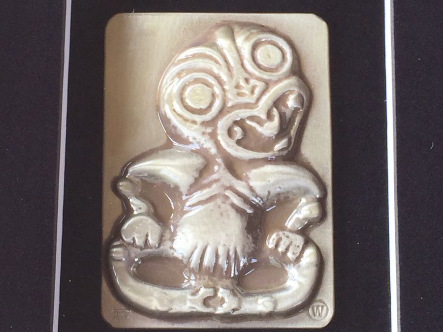 Framed Sterling Silver TIKI (Hei Tiki) By Watea Arts & Design Auckland New Zealand [Photo 2]