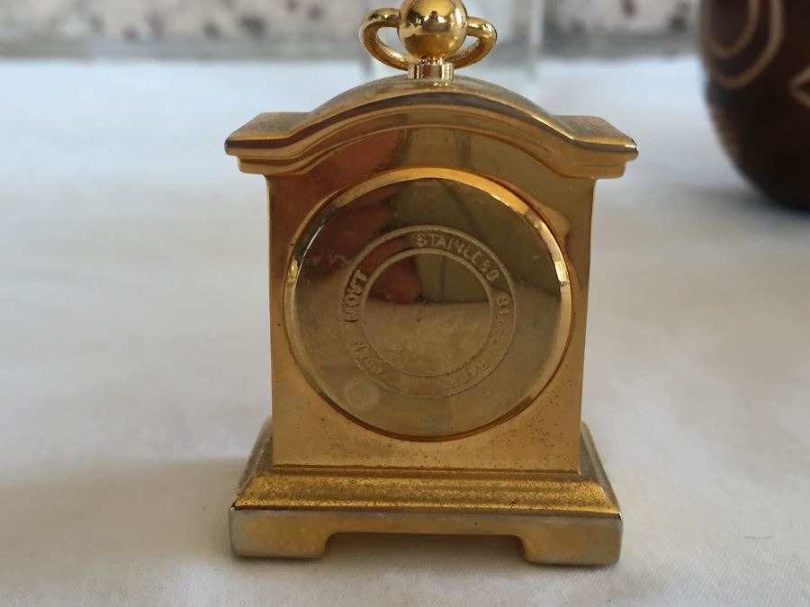 Collectible Lot Includes Pair Of Turtle Desk Bells, Miniature Clock, Egg Carving And Sydney Australia Paperweight Estimate $300+ [Photo 18]