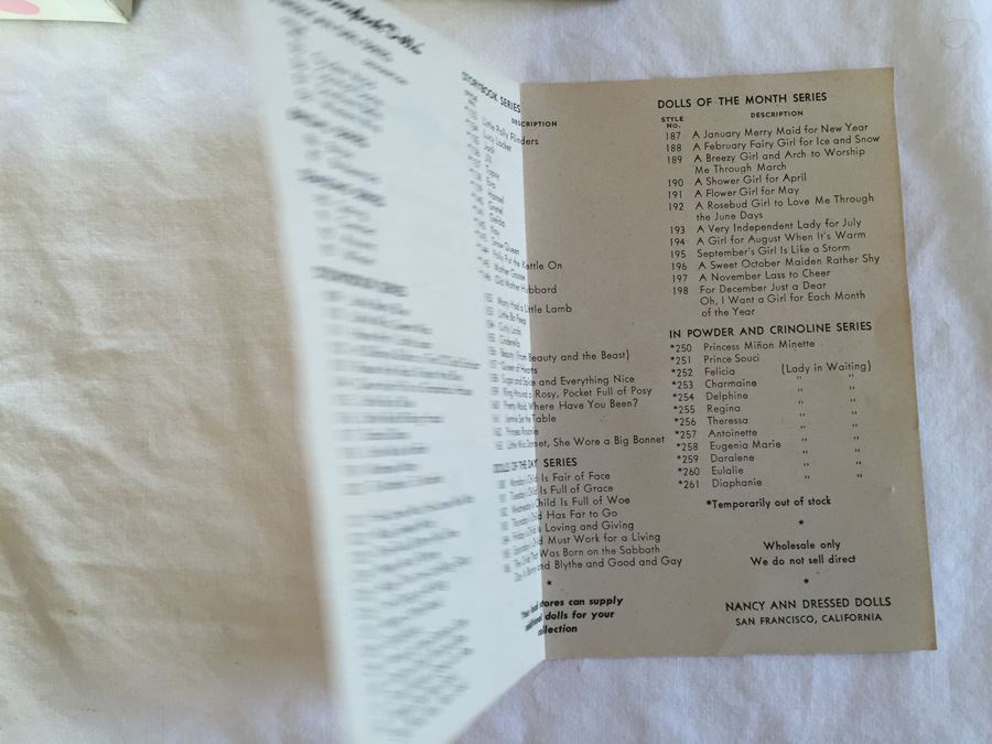 (5) Storybook Dolls By Nancy Ann In Original Box Lot Estimate $500 [Photo 14]