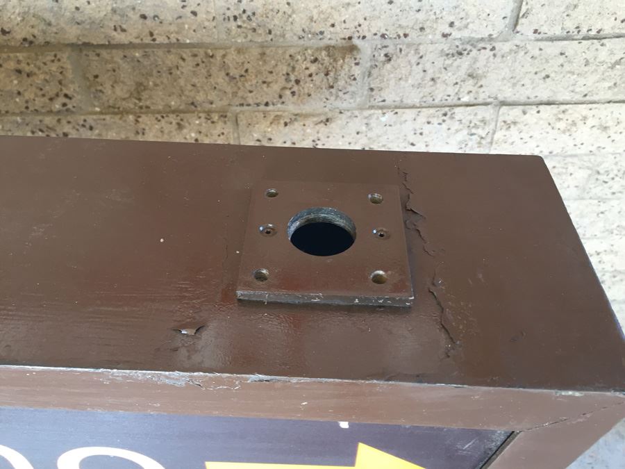 Vintage McDonalds Sign McCafe Says Welcome On One Side And Thank You On The Other [Photo 8]