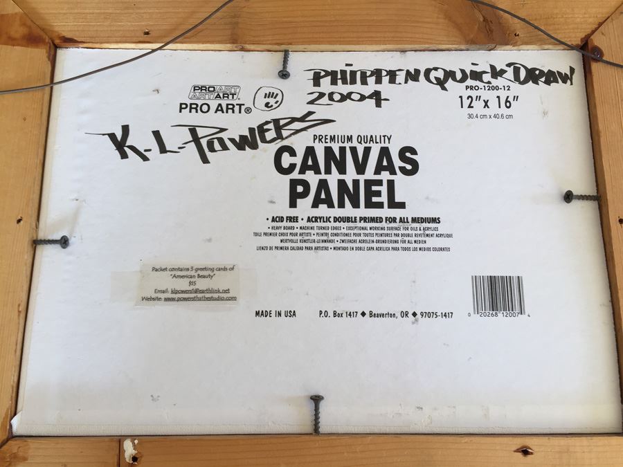 Nicely Framed Original Oil Painting By K.L. Powers Estimate $2,000 [Photo 13]