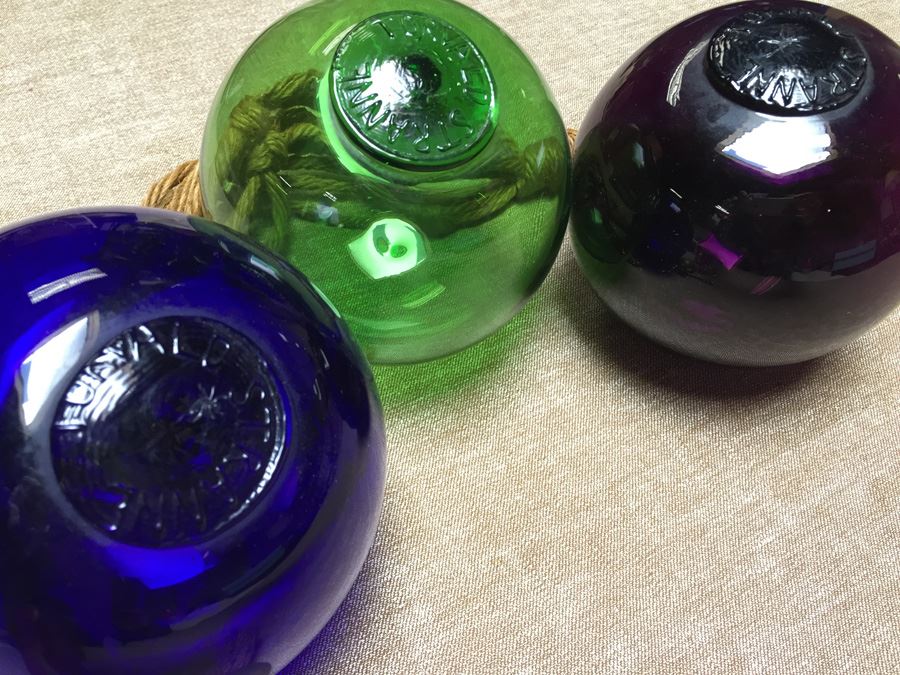 JUST ADDED - Set Of Three Torvald Stranne Swedish Glass Floats Hand Blown Estimate $150-$200 [Photo 11]