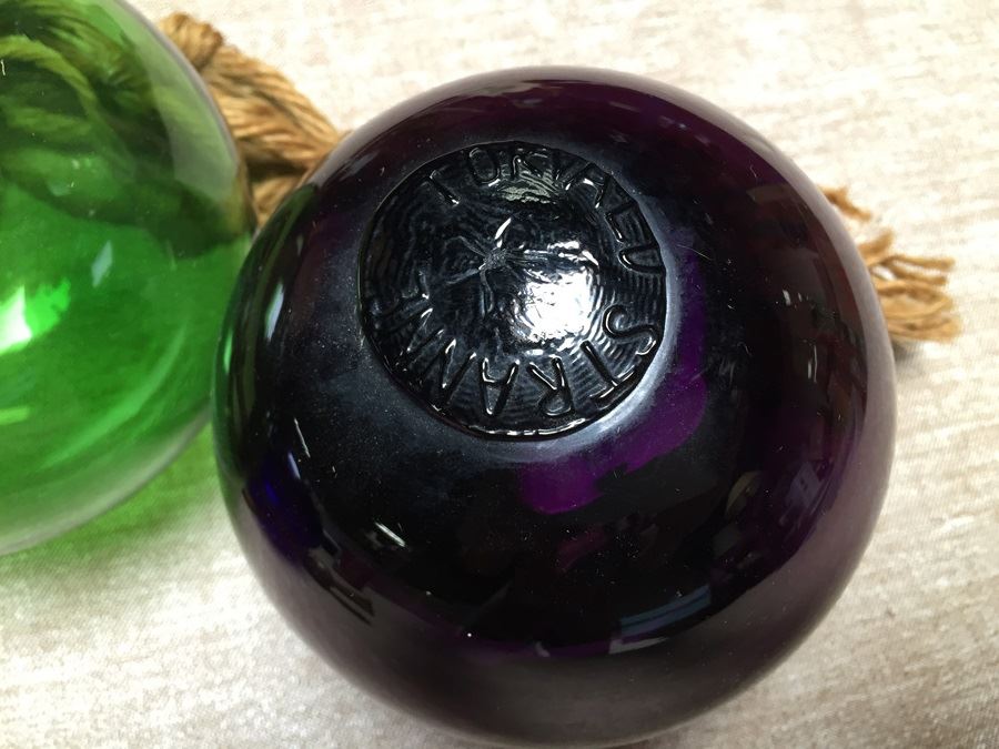 JUST ADDED - Set Of Three Torvald Stranne Swedish Glass Floats Hand Blown Estimate $150-$200 [Photo 8]