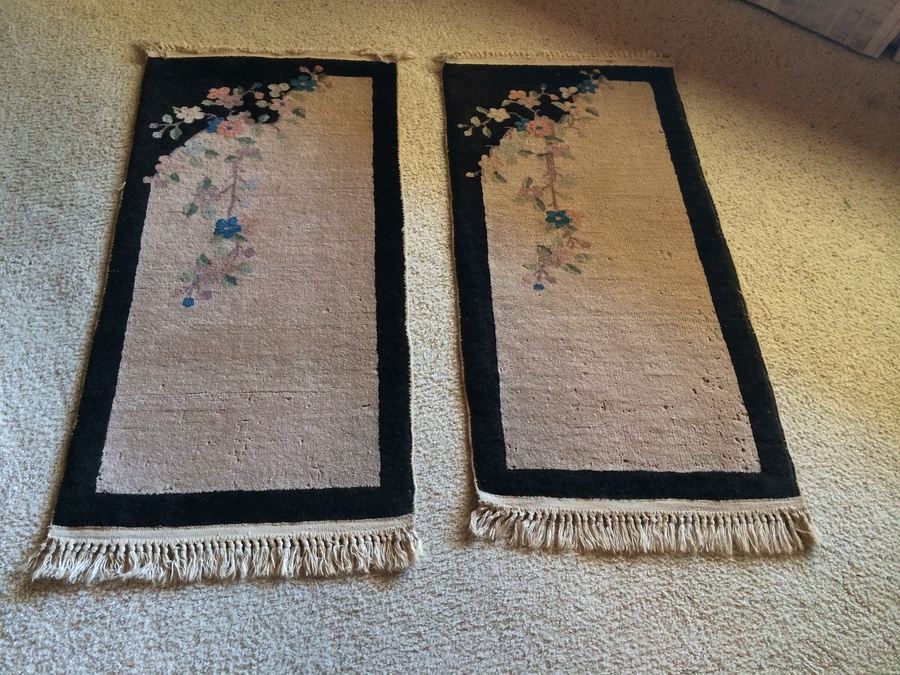 Handmade Wool Area Rug + (2) Matching Smaller Area Rugs