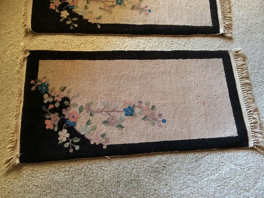 Handmade Wool Area Rug + (2) Matching Smaller Area Rugs