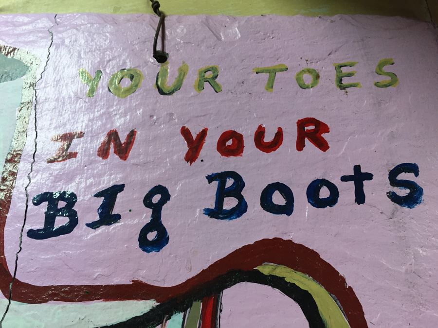 JUST ADDED - Alfred “Big Al” Taplet - Southern Folk Art Painted Shoe On Slate New Orleans Estimate $100-$200 [Photo 5]