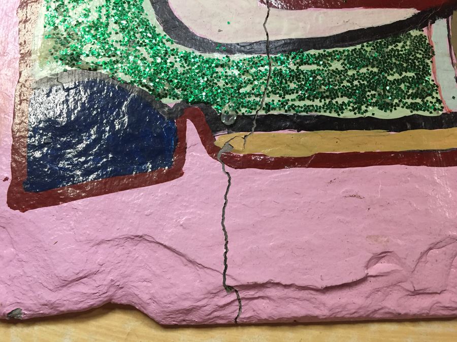 JUST ADDED - Alfred “Big Al” Taplet - Southern Folk Art Painted Shoe On Slate New Orleans Estimate $100-$200 [Photo 8]