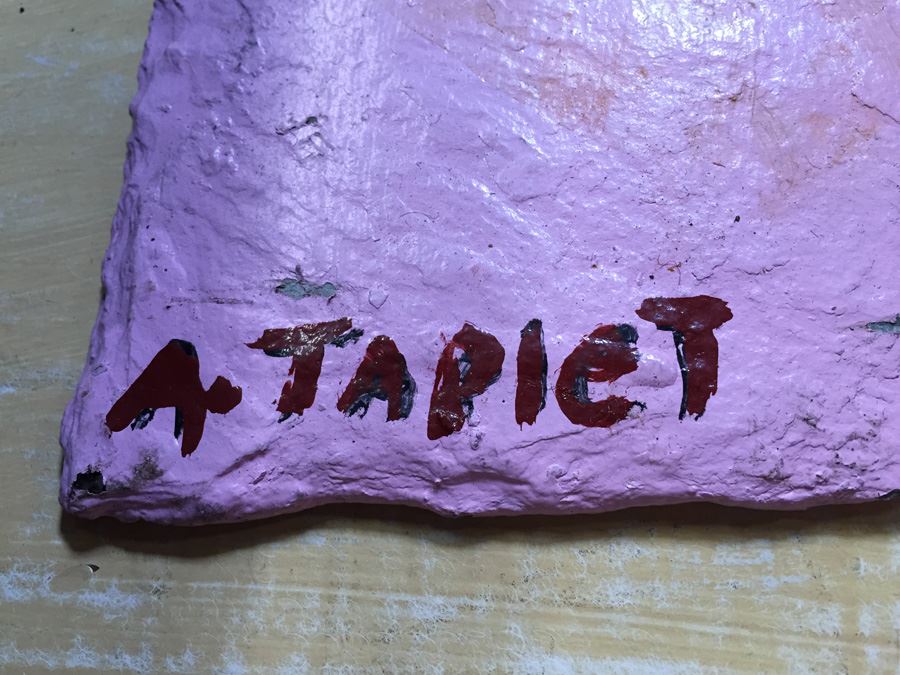 JUST ADDED - Alfred “Big Al” Taplet - Southern Folk Art Painted Shoe On Slate New Orleans Estimate $100-$200 [Photo 3]