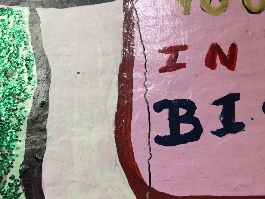 JUST ADDED - Alfred “Big Al” Taplet - Southern Folk Art Painted Shoe On Slate New Orleans Estimate $100-$200 [Photo 7]