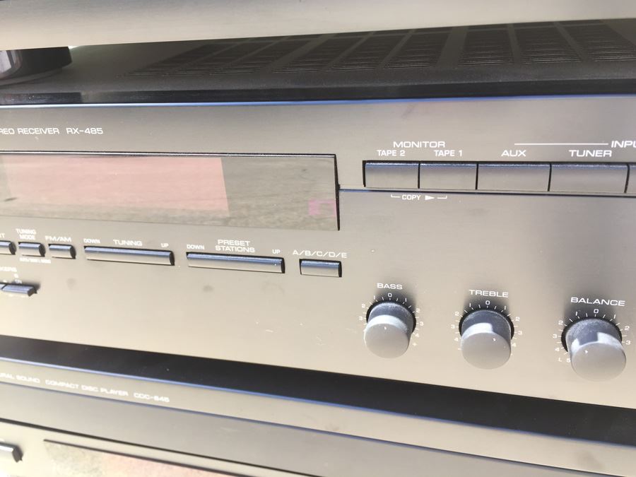 JUST ADDED - YAMAHA Stereo Equipment Receiver RX-485, Double Cassette K-90, CD Player CDC-645  [Photo 4]