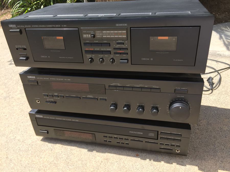 JUST ADDED - YAMAHA Stereo Equipment Receiver RX-485, Double Cassette K-90, CD Player CDC-645  [Photo 10]