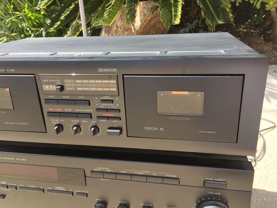 JUST ADDED - YAMAHA Stereo Equipment Receiver RX-485, Double Cassette K-90, CD Player CDC-645  [Photo 9]