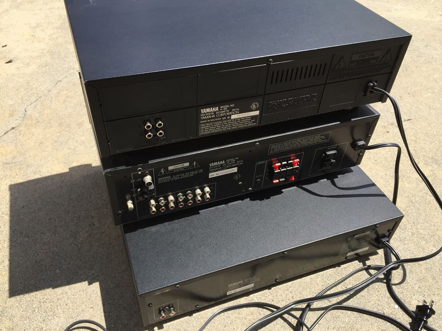 JUST ADDED - YAMAHA Stereo Equipment Receiver RX-485, Double Cassette K-90, CD Player CDC-645  [Photo 11]