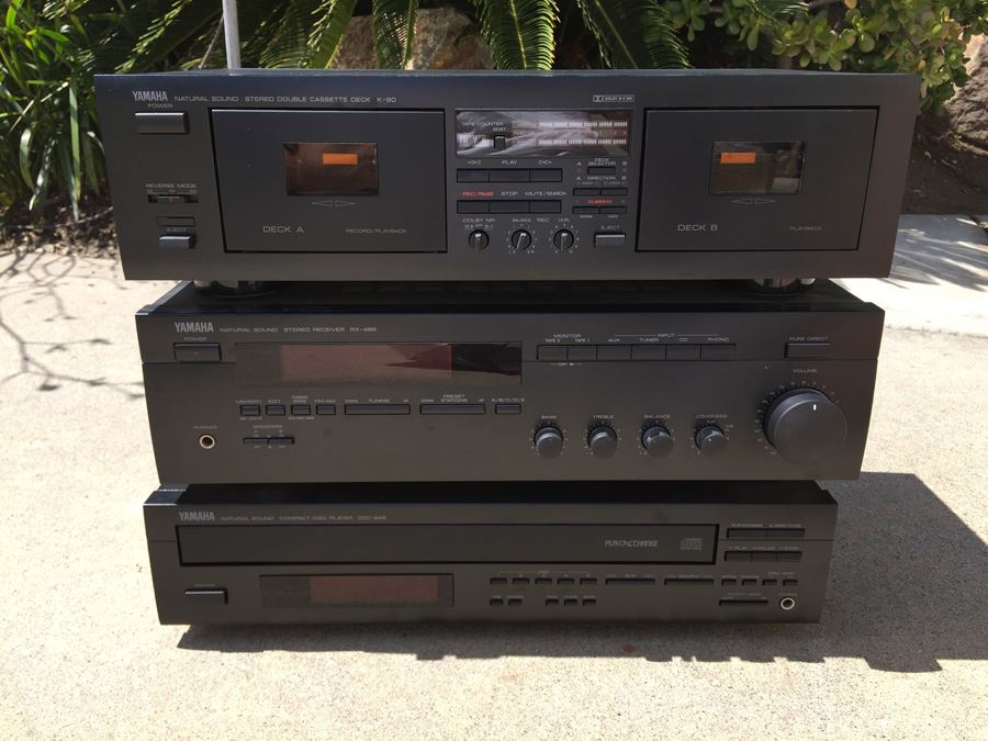 JUST ADDED - YAMAHA Stereo Equipment Receiver RX-485, Double Cassette K-90, CD Player CDC-645 