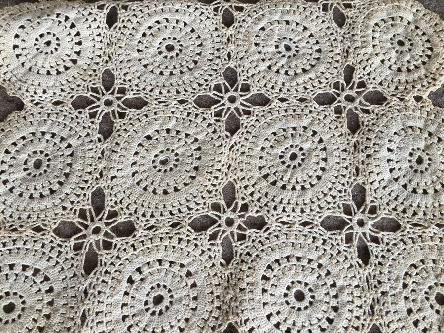 JUST ADDED - Vintage Crochet Lot Includes Table Runners, Placemats & Tablecloth [Photo 13]