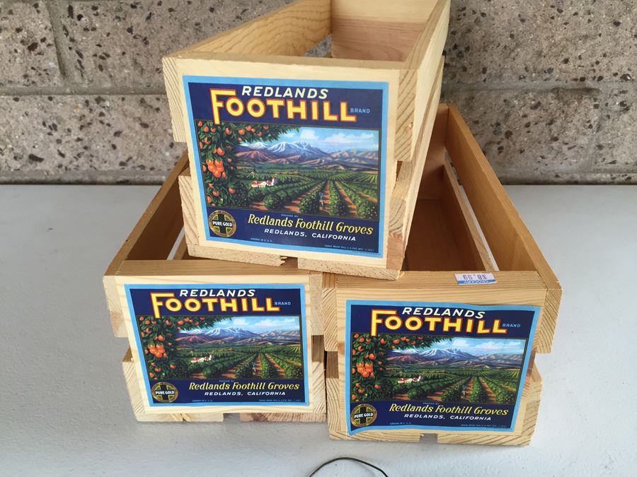 JUST ADDED - Redlands Foothill Fruit Label Crate Lot [Photo 3]