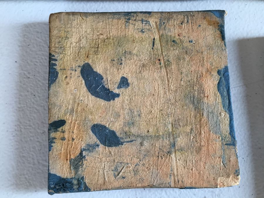 JUST ADDED - Lot Of Moravian Pottery And Tile Works Tiles And Candle Holder Plaque [Photo 29]