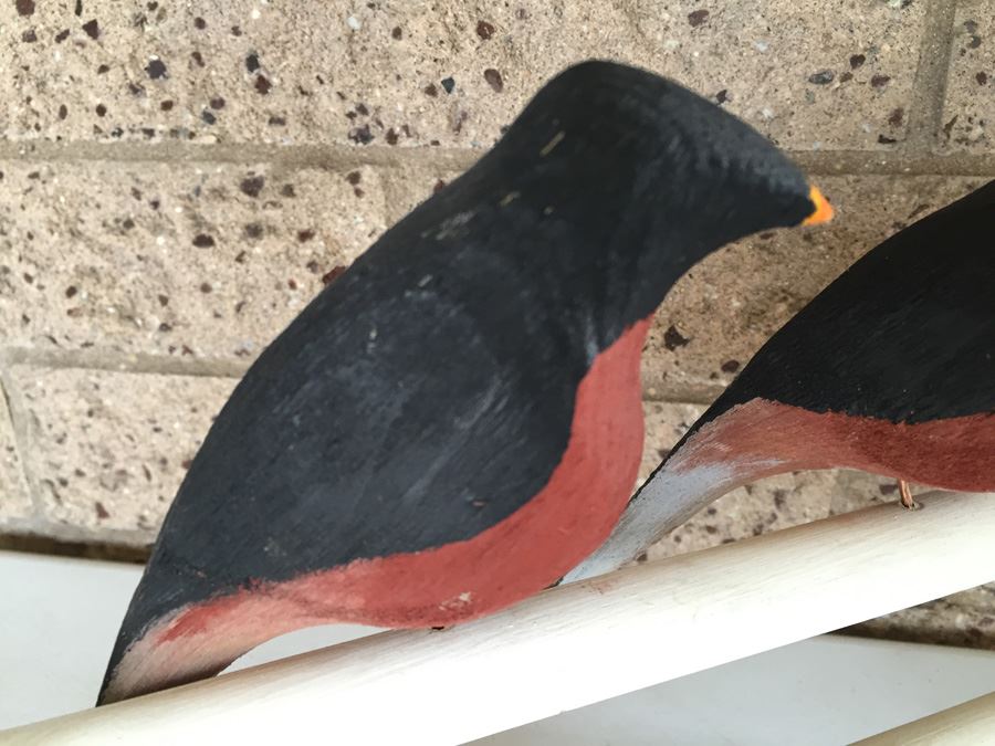 JUST ADDED - Leo Doyle Birds On A Fence Sculpture Each Bird Is Signed [Photo 2]