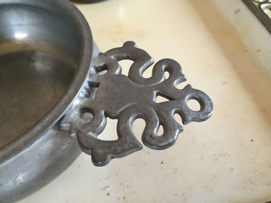 JUST ADDED - Pewter Lot With Hollywood Regency Serving Tray [Photo 8]