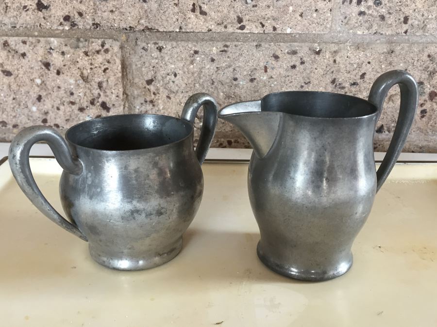 JUST ADDED - Pewter Lot With Hollywood Regency Serving Tray [Photo 12]