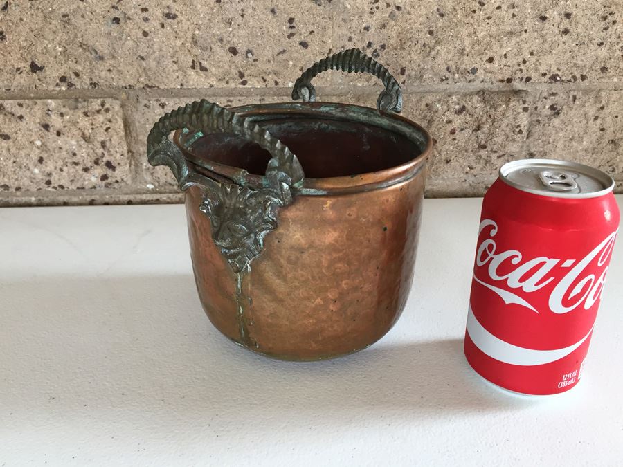 JUST ADDED - Vintage Copper Hand Hammered Vessel With Great Patina [Photo 1]