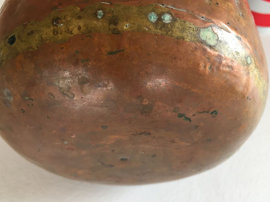JUST ADDED - Vintage Copper Hand Hammered Vessel With Great Patina [Photo 3]