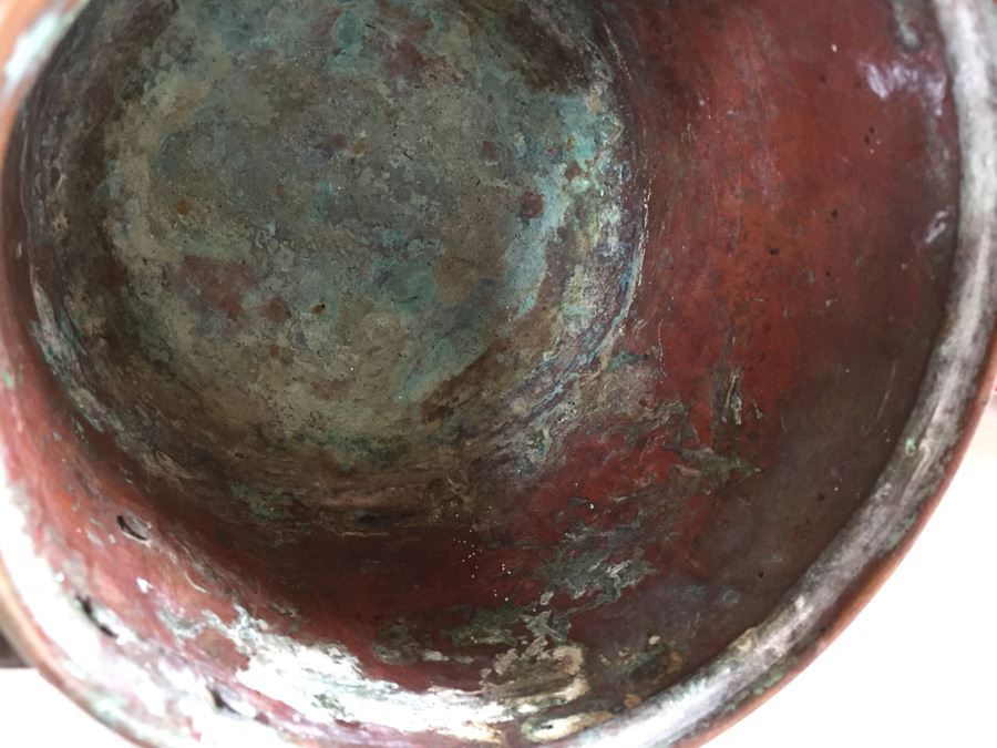 JUST ADDED - Vintage Copper Hand Hammered Vessel With Great Patina [Photo 8]