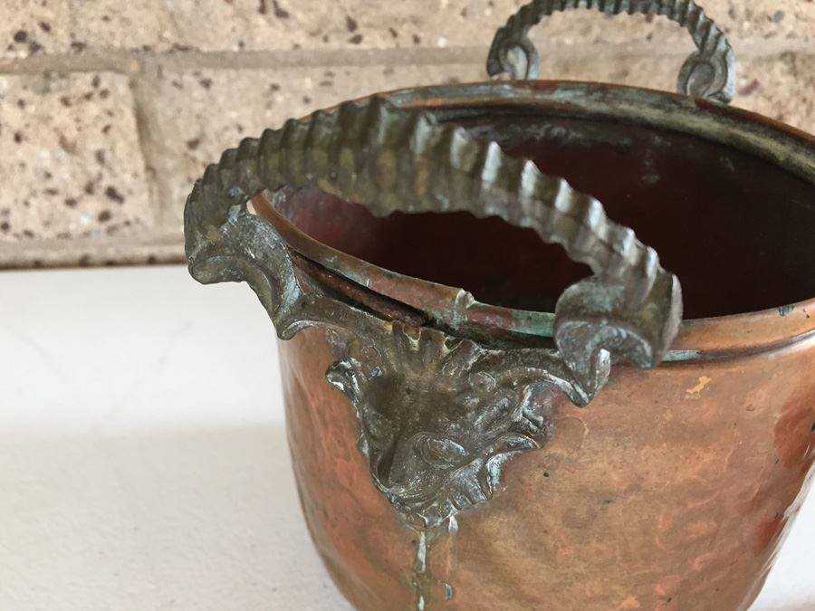 JUST ADDED - Vintage Copper Hand Hammered Vessel With Great Patina [Photo 4]