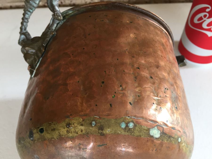 JUST ADDED - Vintage Copper Hand Hammered Vessel With Great Patina [Photo 9]