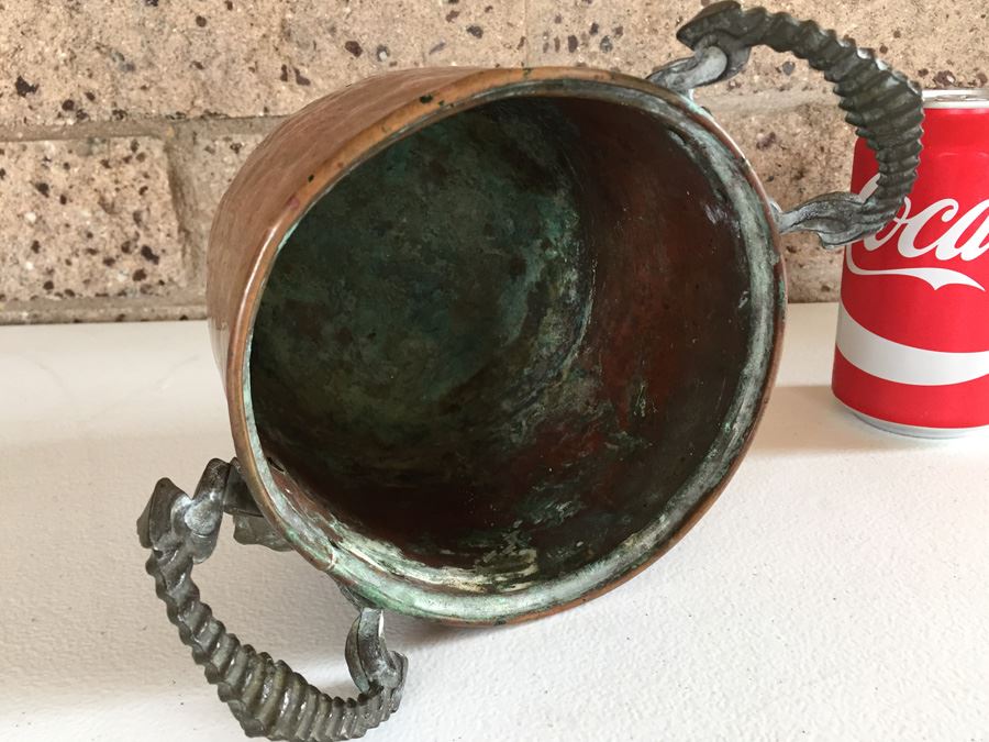 JUST ADDED - Vintage Copper Hand Hammered Vessel With Great Patina [Photo 7]