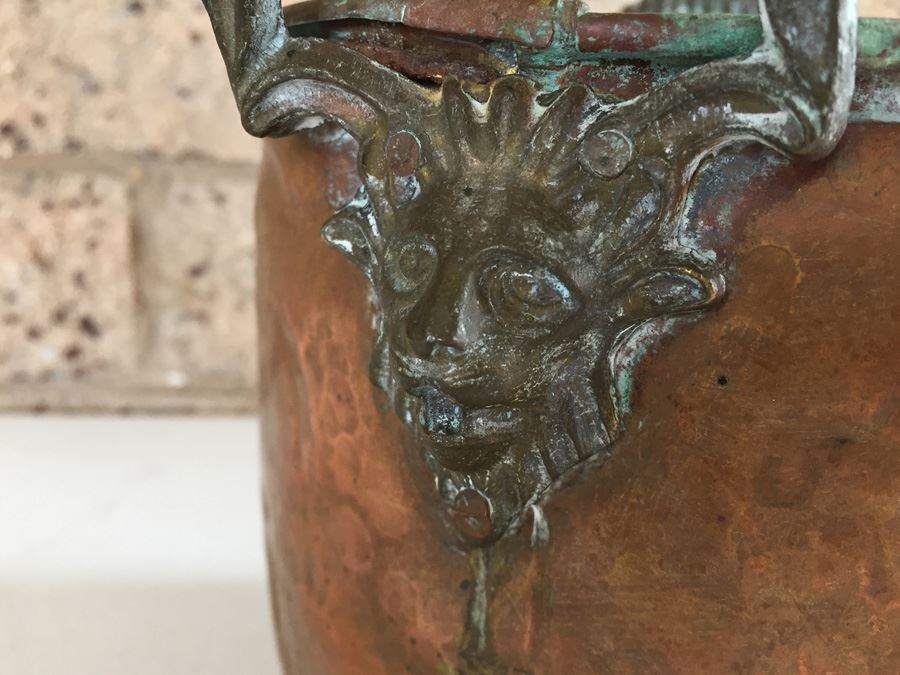 JUST ADDED - Vintage Copper Hand Hammered Vessel With Great Patina [Photo 2]