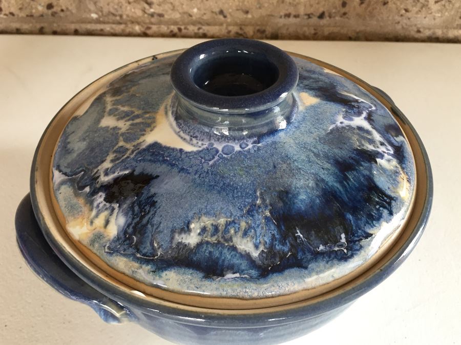 JUST ADDED - Vintage Signed Pottery Plate And Covered Bowl [Photo 12]