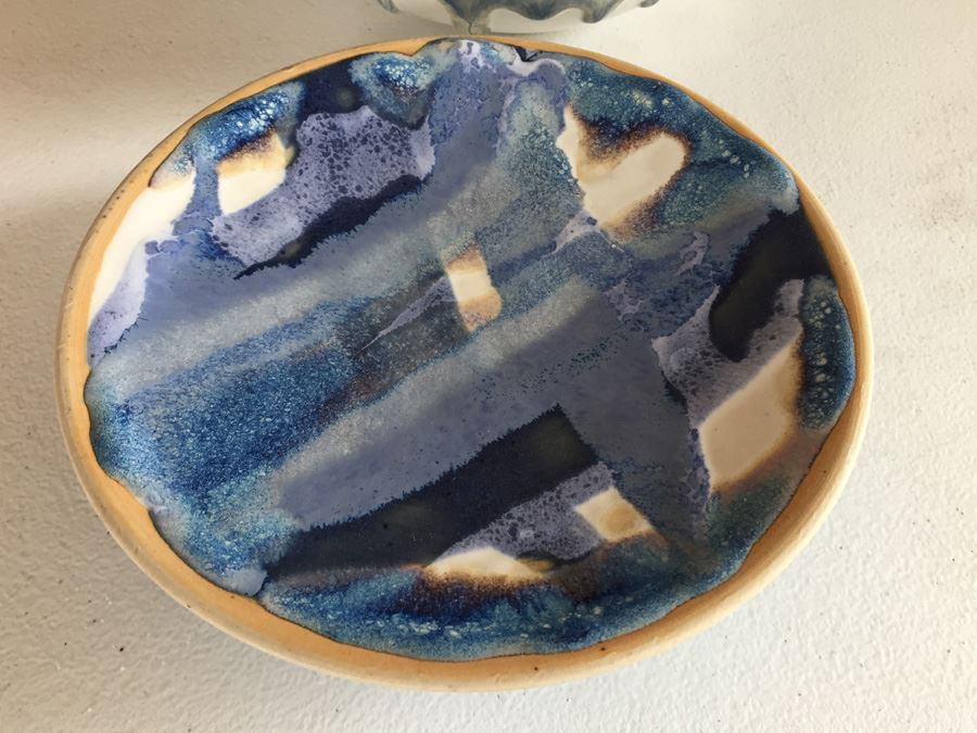 JUST ADDED - Vintage Signed Pottery Plate And Covered Bowl [Photo 14]