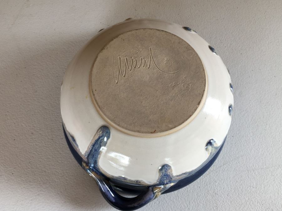JUST ADDED - Vintage Signed Pottery Plate And Covered Bowl [Photo 16]