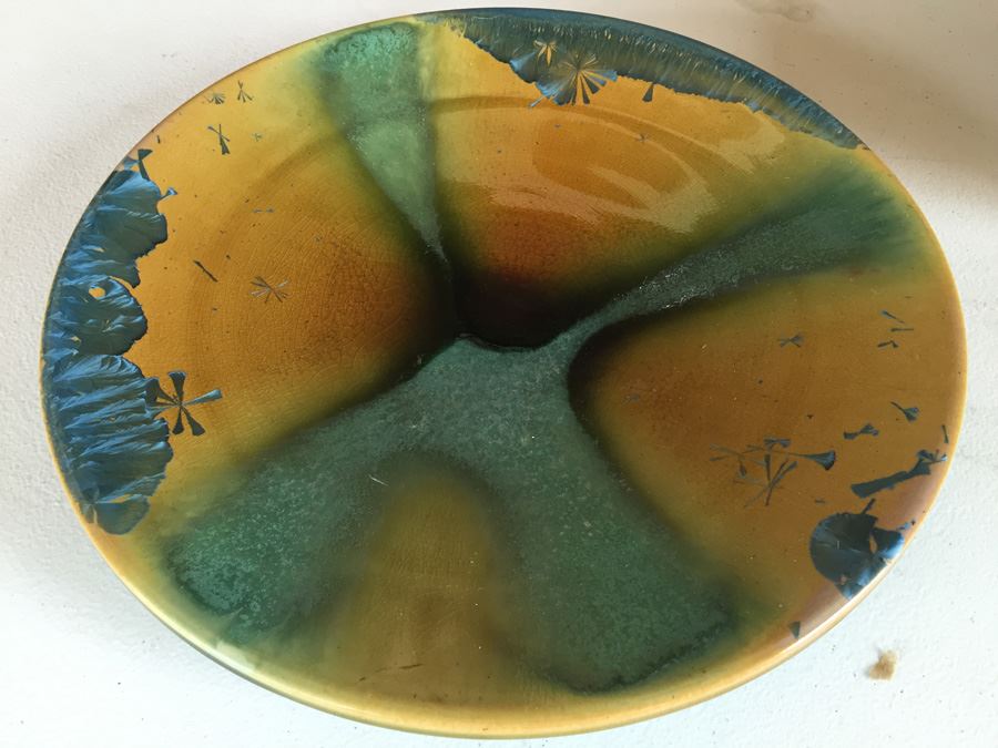 JUST ADDED - Vintage Signed Pottery Plate And Covered Bowl [Photo 9]