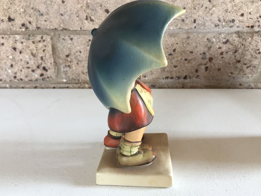 JUST ADDED - Vintage Hummel 71 Stormy Weather Boy Girl Under Umbrella Figurine [Photo 8]