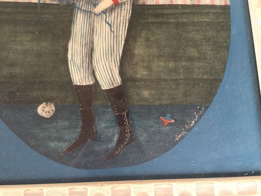 JUST ADDED - Pair Of Vintage Framed Carol Blanchard Prints Sailor Boy And Girl [Photo 10]