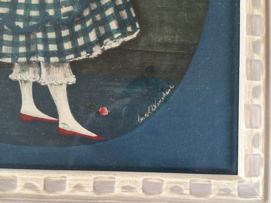 JUST ADDED - Pair Of Vintage Framed Carol Blanchard Prints Sailor Boy And Girl [Photo 9]