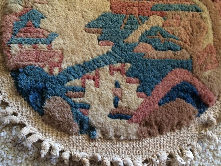 Small Circular Handmade Wool Rug [Photo 3]