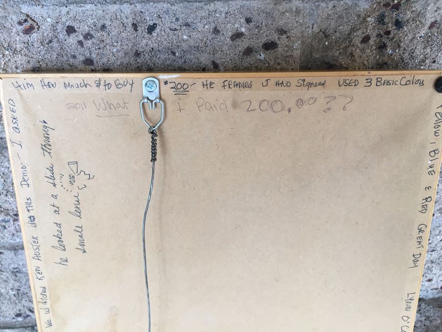 JUST ADDED - Original Signed Plein Air Laguna Beach California Coast Oil Painting By Ken Auster (1949 - 2016) Painted At Laguna Art Walk 1998 [Photo 11]