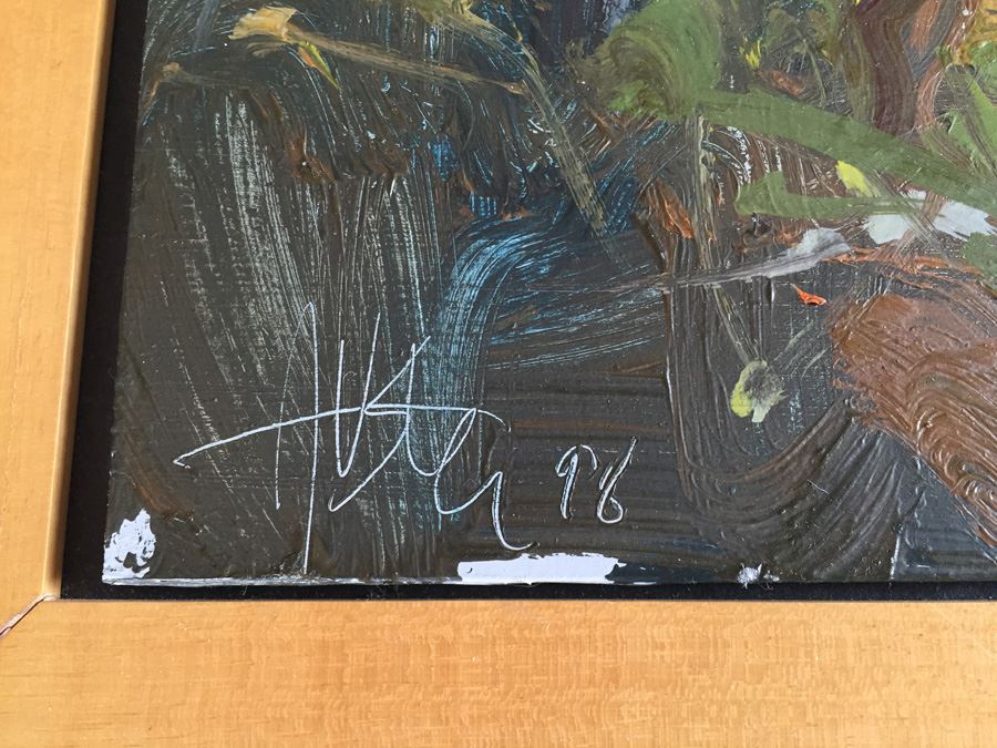 JUST ADDED - Original Signed Plein Air Laguna Beach California Coast Oil Painting By Ken Auster (1949 - 2016) Painted At Laguna Art Walk 1998 [Photo 3]