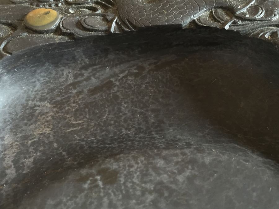 JUST ADDED - Vintage Carved Chinese Calligraphy Ink Stone Inkstone Dragon With Wooden Box [Photo 23]